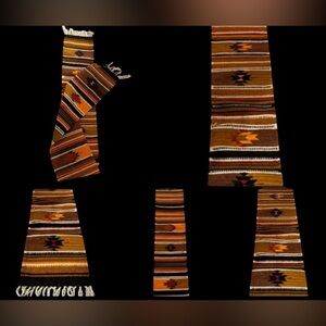 Vintage Turkish Wool Table Runner Vintage Southwestern Aztec Wool Table Runner